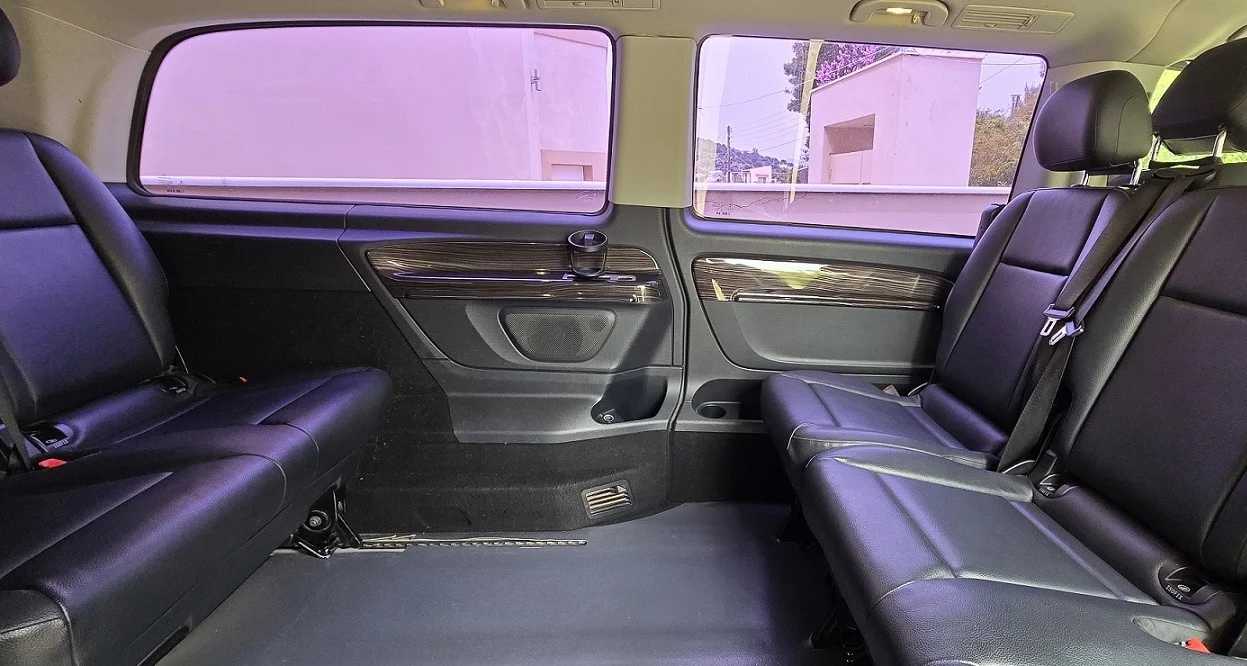 Pan-Greece Travel Vito interior maximum legroom